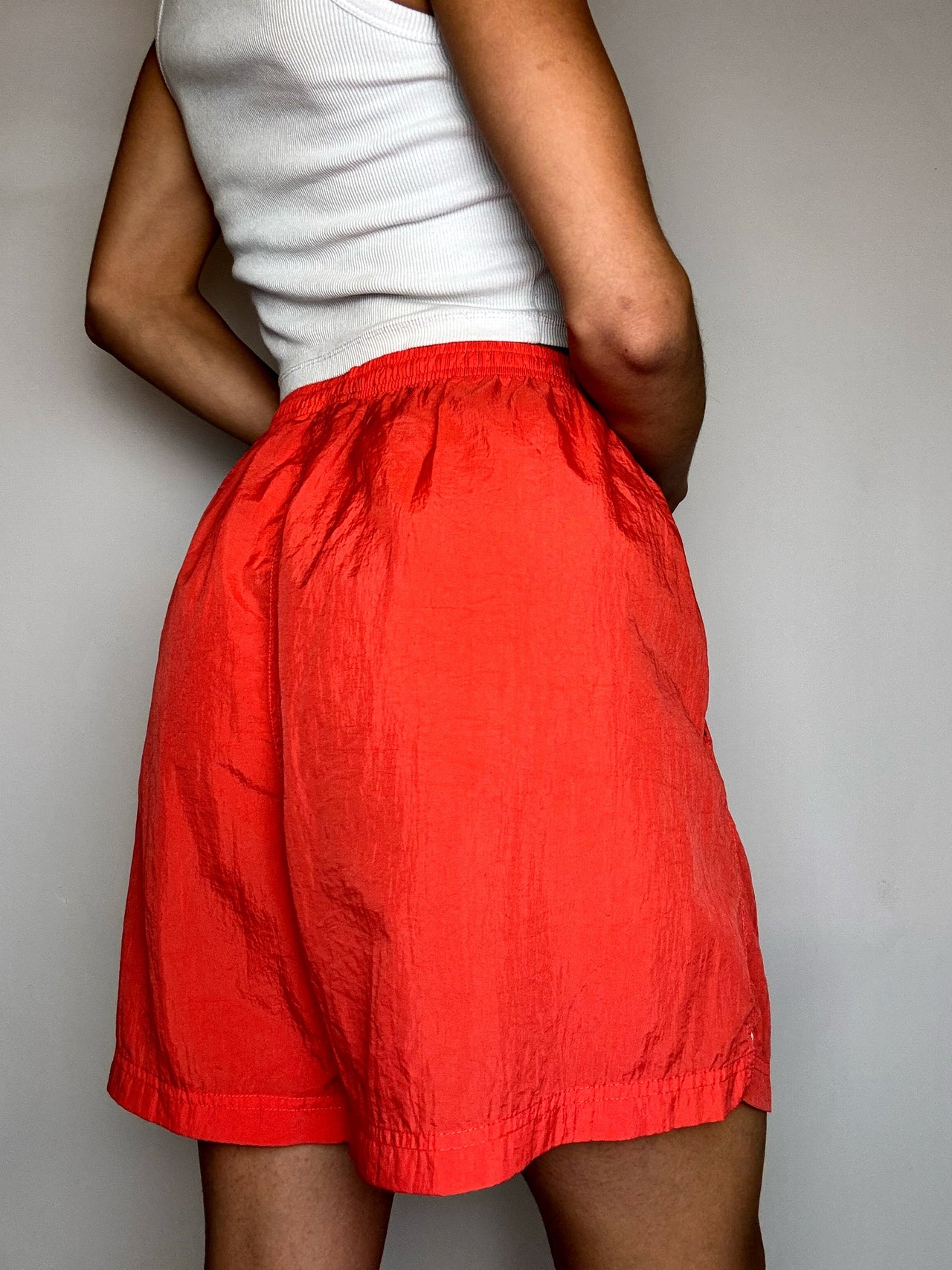 Short imperméable orange NIKE XL vintage