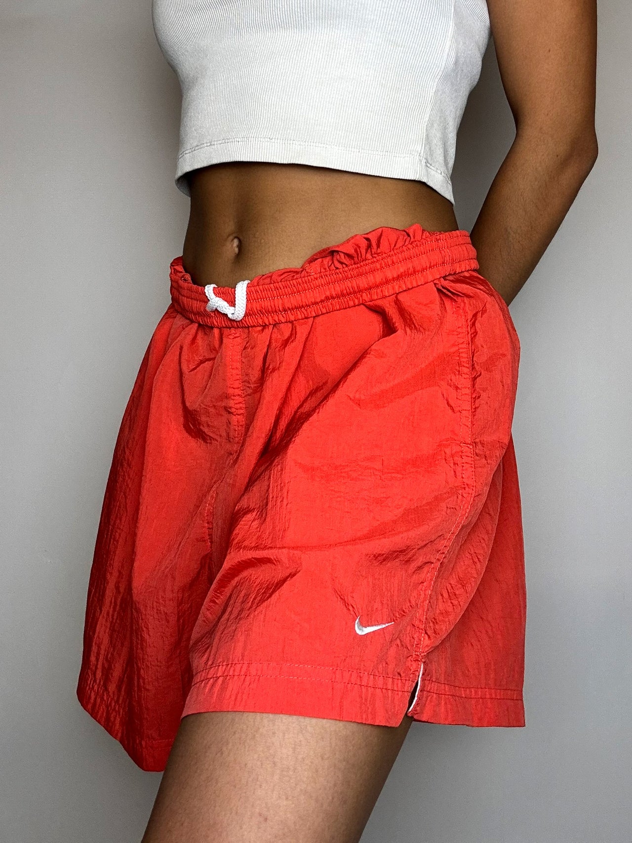 Short imperméable orange NIKE XL vintage
