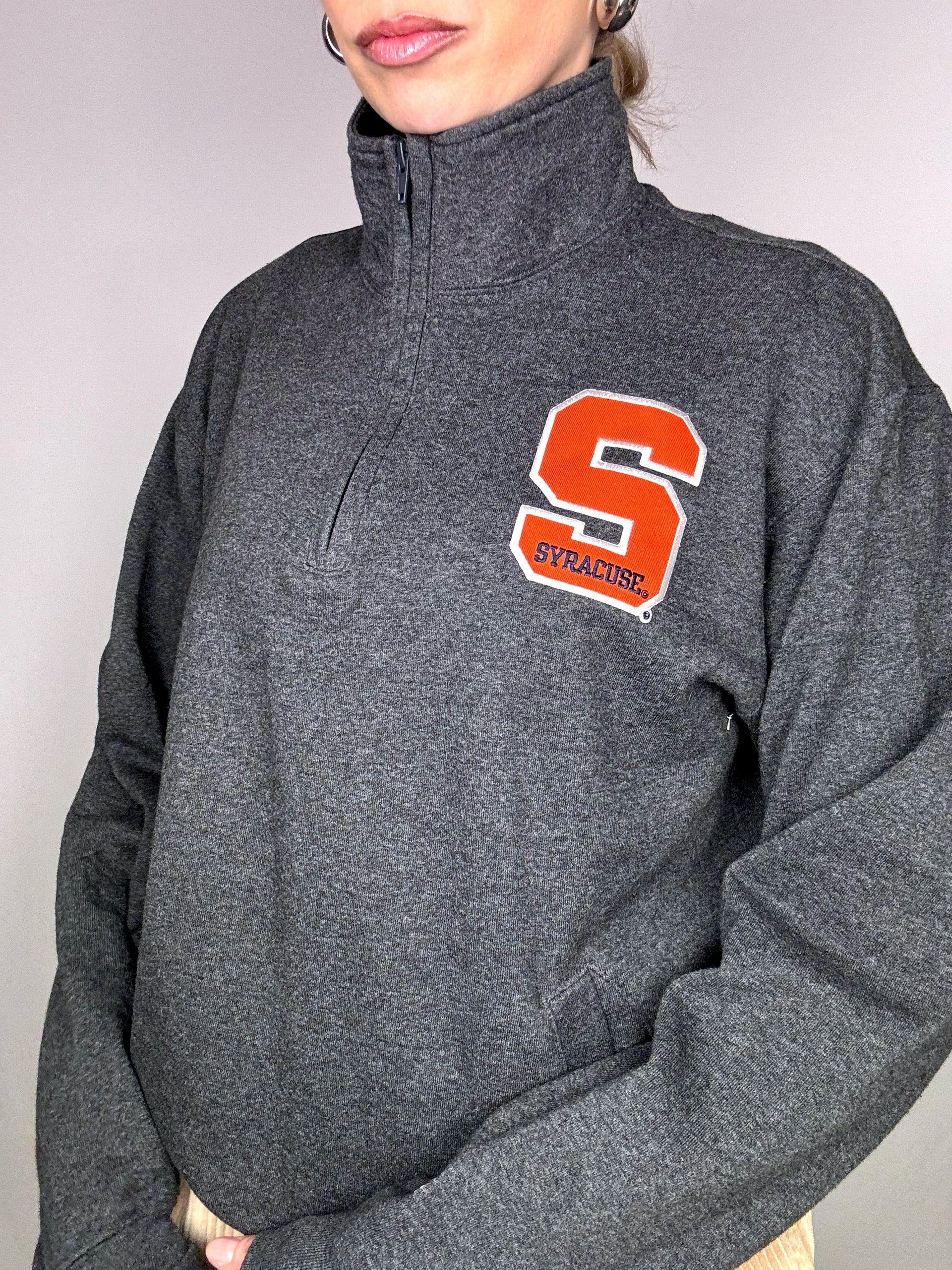 Navy sweatshirt SYRACUSE x CHAMPION M vintage