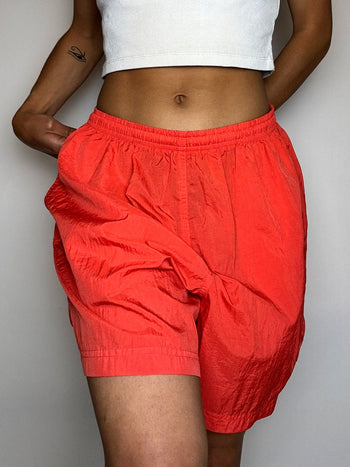 Short imperméable orange NIKE XL vintage