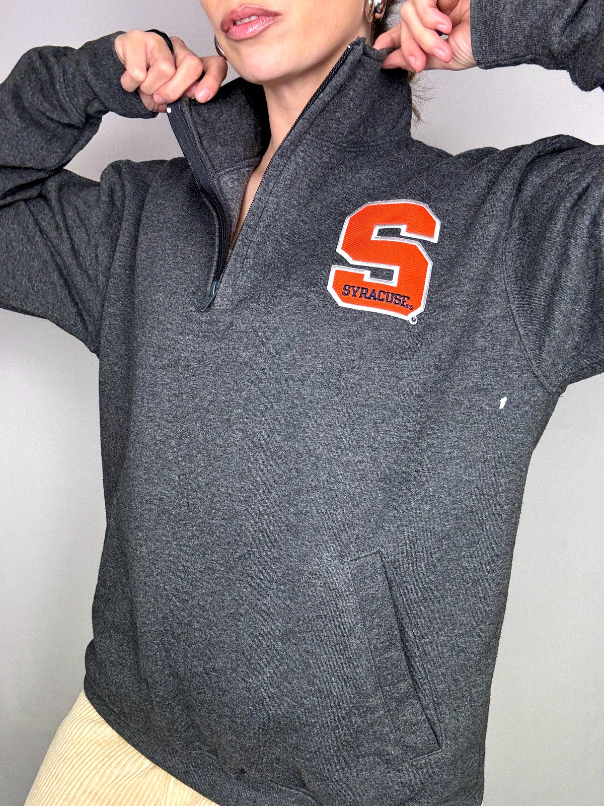 Navy sweatshirt SYRACUSE x CHAMPION M vintage