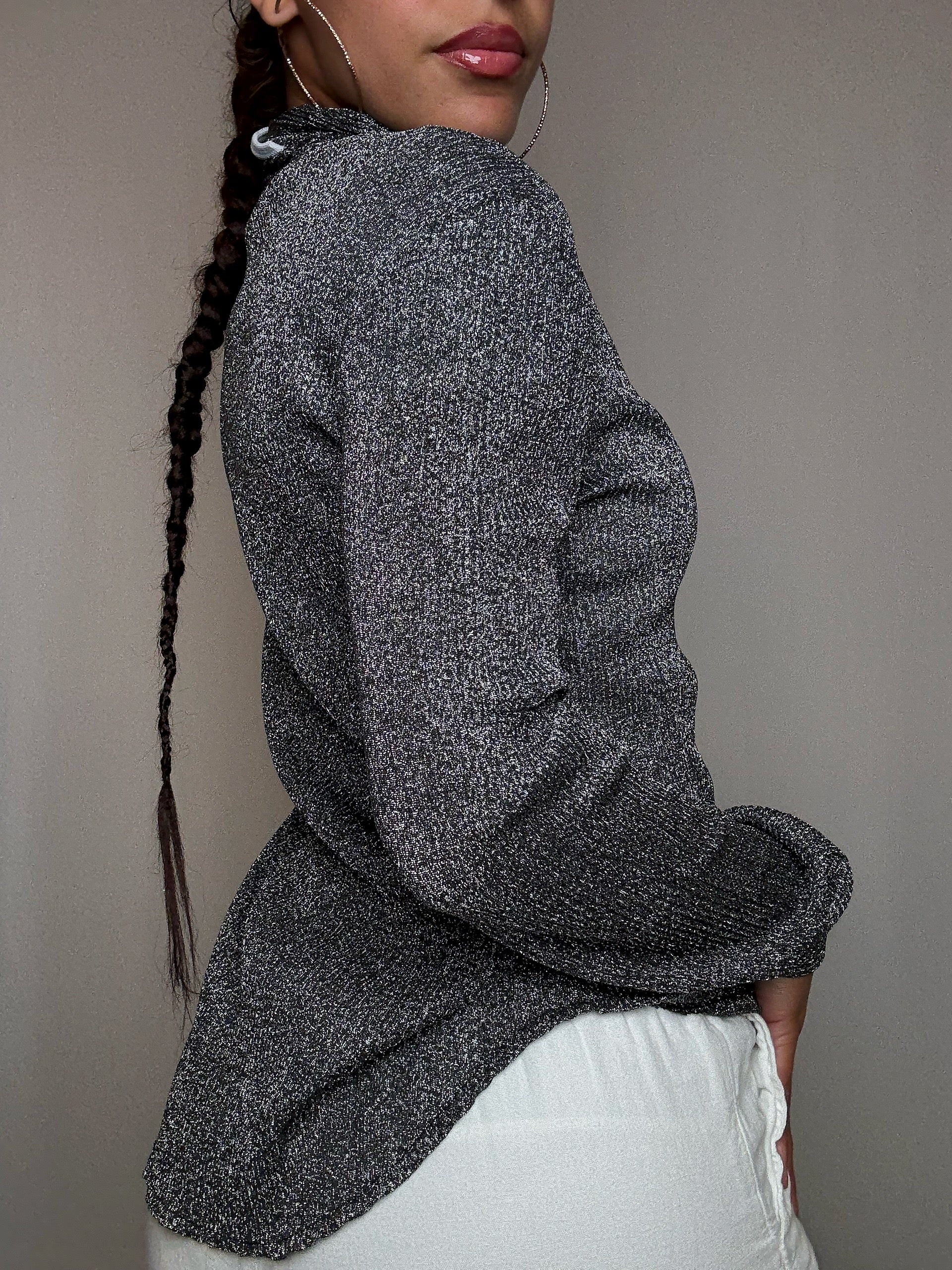 Cardigan à paillettes M/L vintage