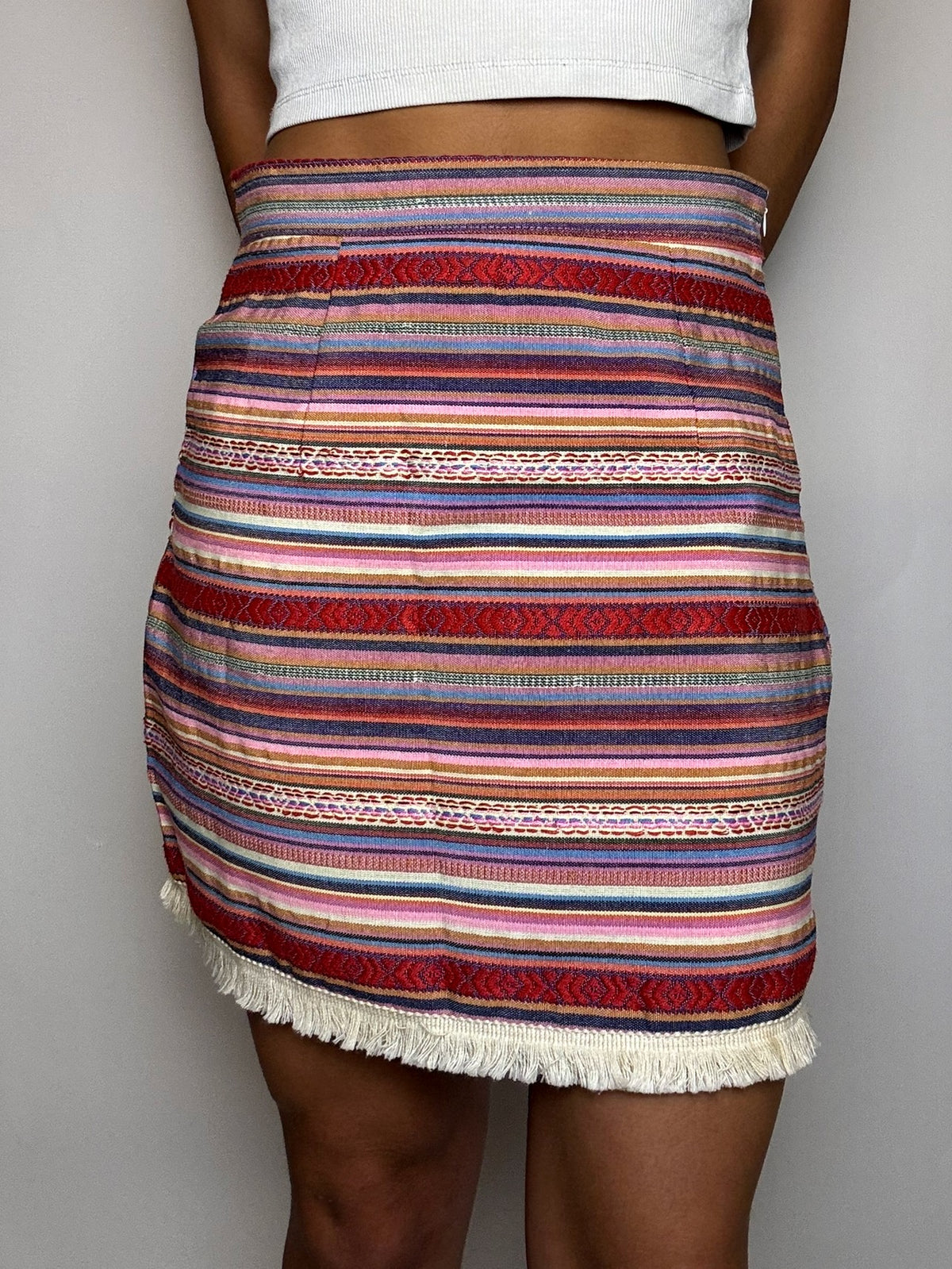 Jupe multicolore asthèque S vintage