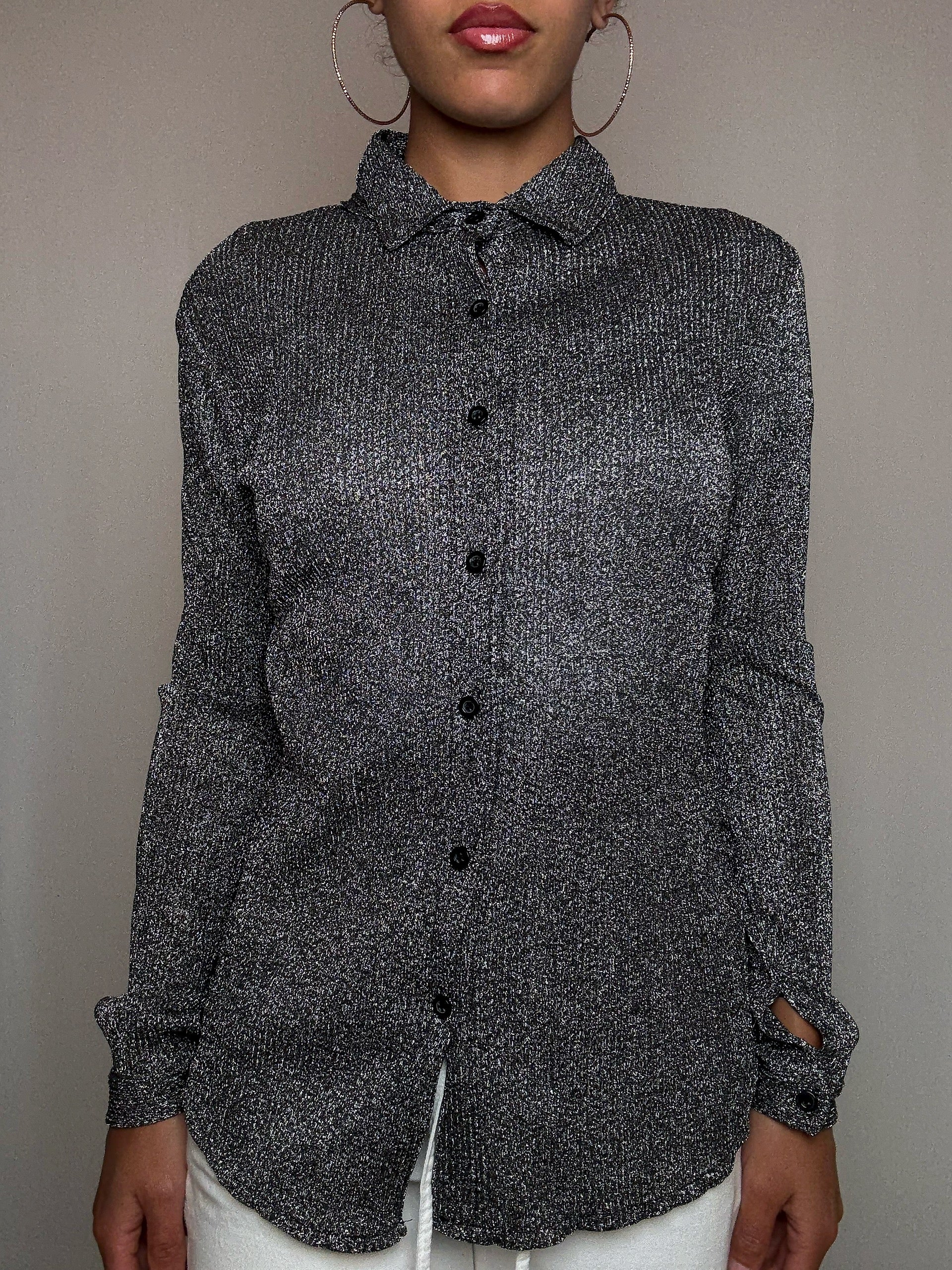 Cardigan à paillettes M/L vintage