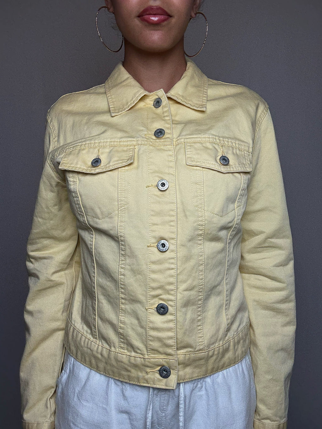 Veste en jean jaune GAP M vintage