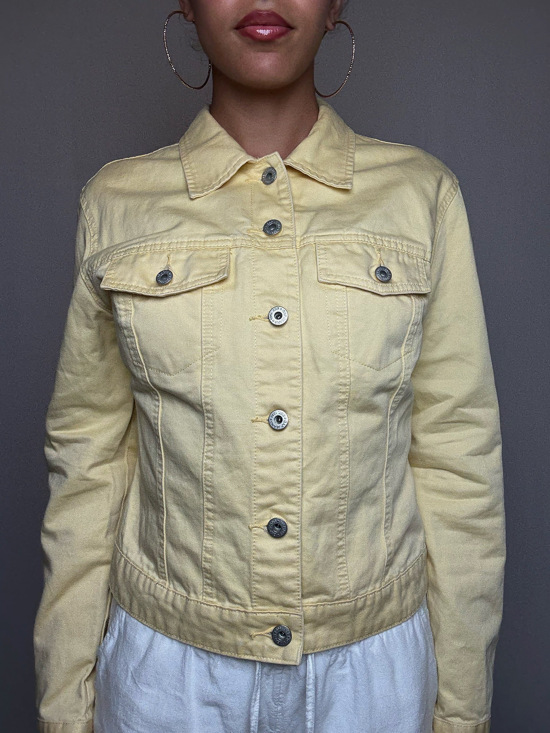 Veste en jean jaune GAP M vintage