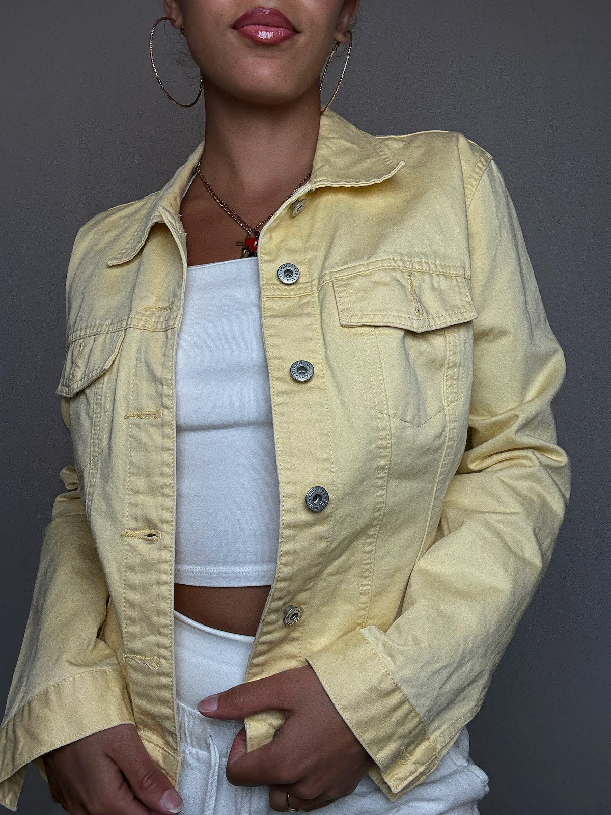Veste en jean jaune GAP M vintage