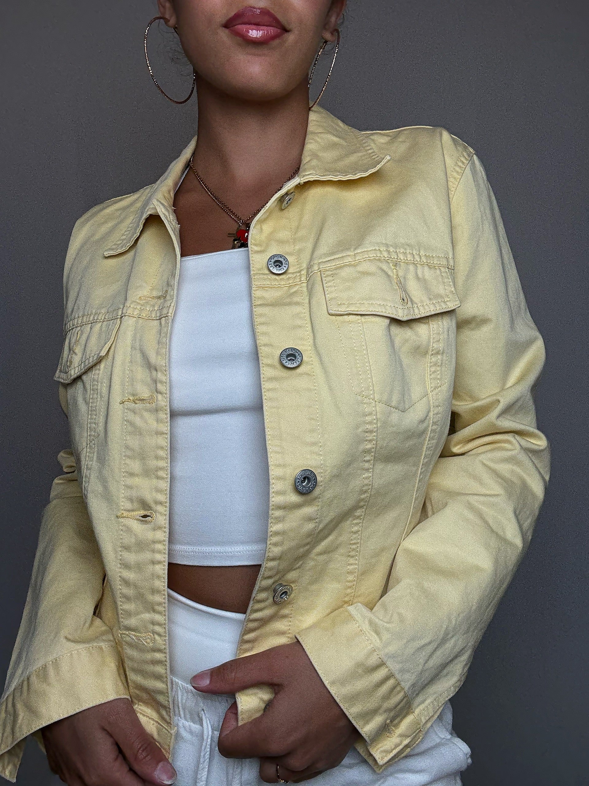 Veste en jean jaune GAP M vintage