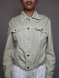Veste en jean beige M/L vintage
