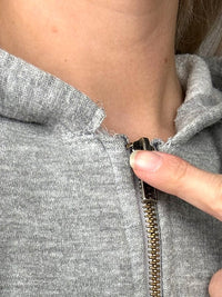 Vintage L/XL Graue Kapuzenjacke