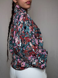 Chemise fluide imprimée L vintage