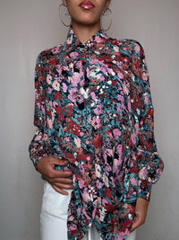 Chemise fluide imprimée L vintage