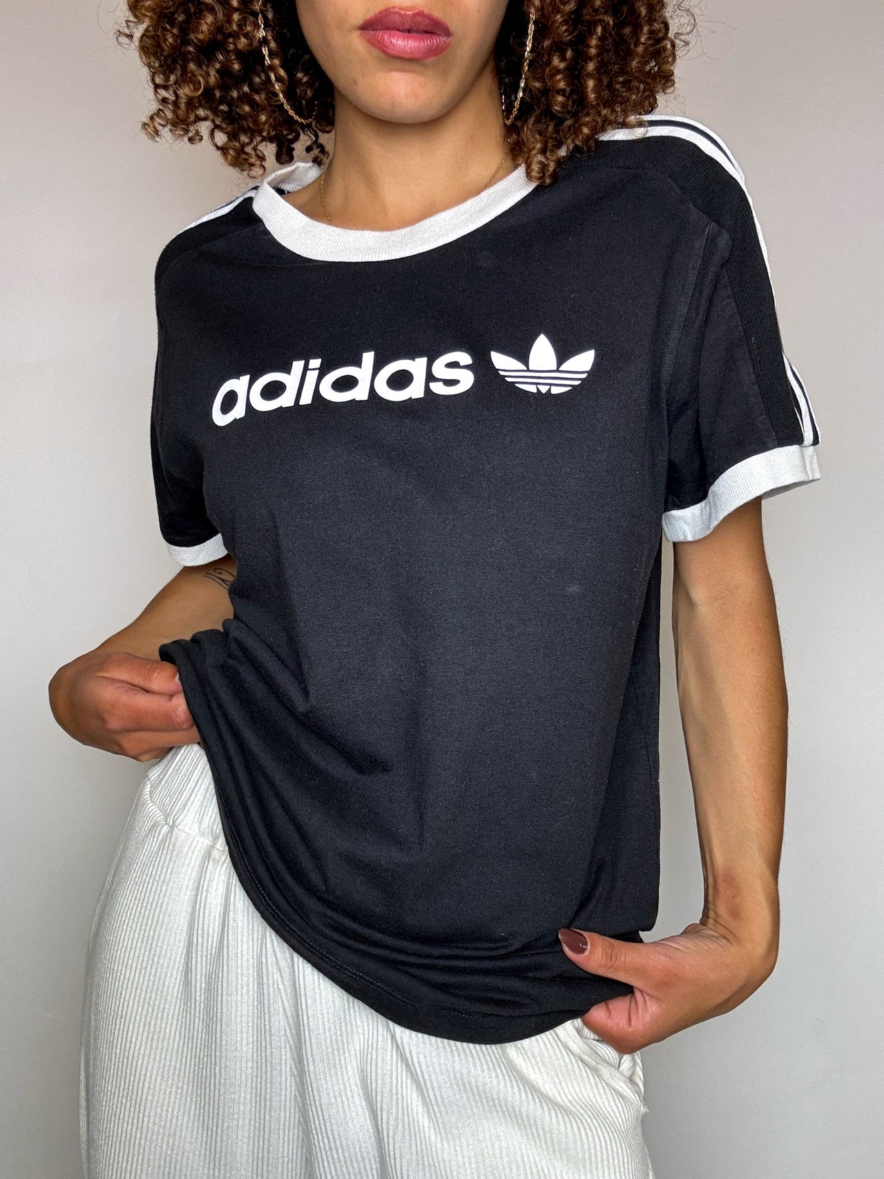 ADIDAS L vintage brown t-shirt