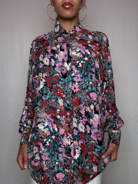 Chemise fluide imprimée L vintage