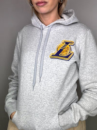 Sweat à capuche gris ADIDAS x NBA S/M vintage