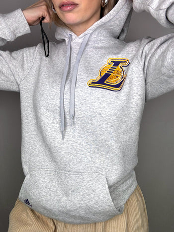 ADIDAS x NBA S/M Vintage Grauer Hoodie