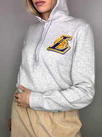 Sweat à capuche gris ADIDAS x NBA S/M vintage