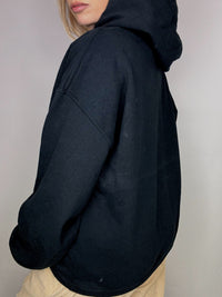 Sweat à capuche noir GILDAN XL vintage