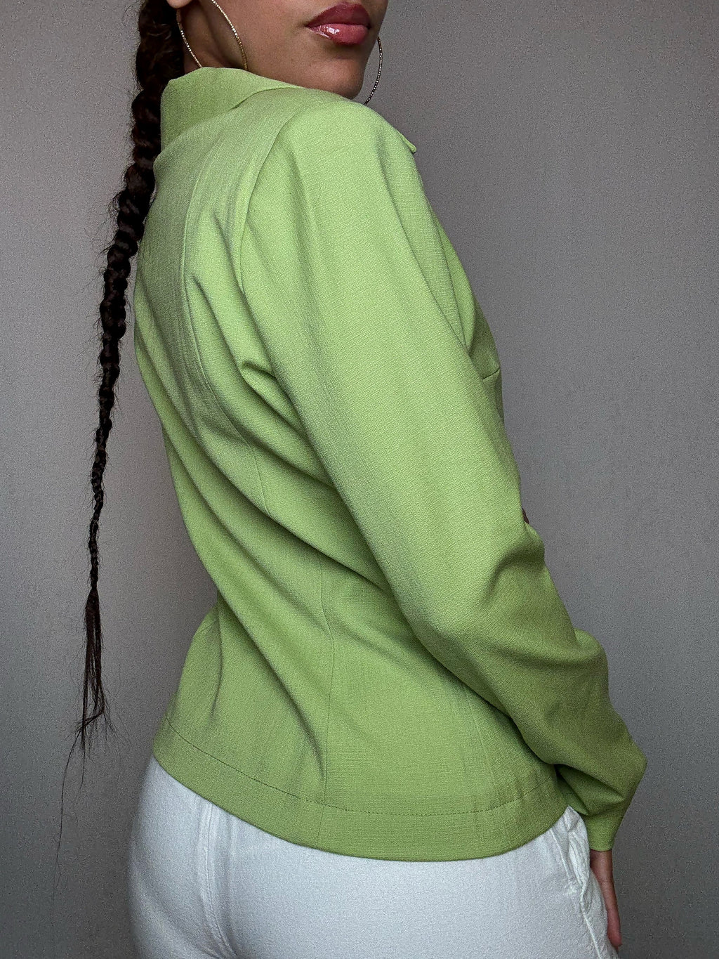 Blazer fitté vert M vintage