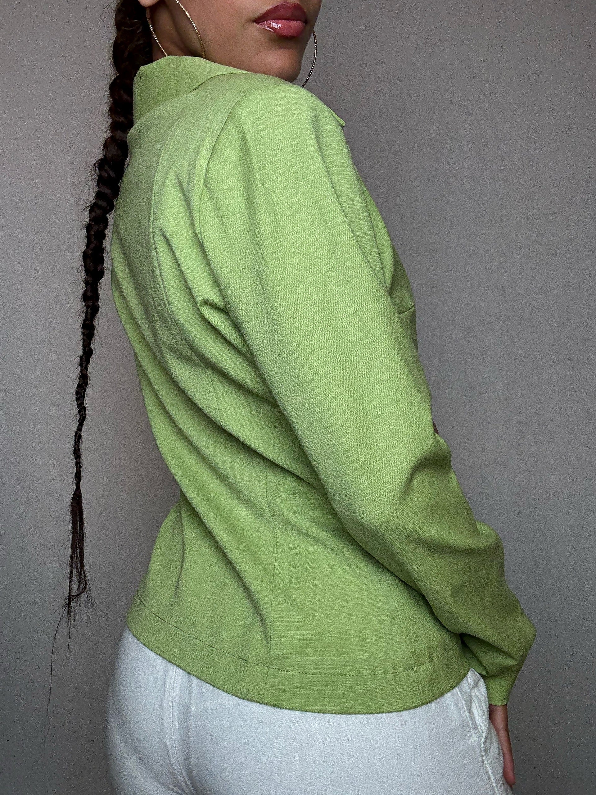 Blazer fitté vert M vintage
