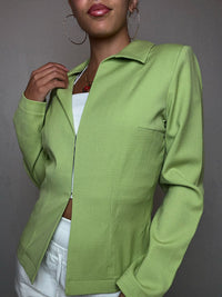 Blazer fitté vert M vintage