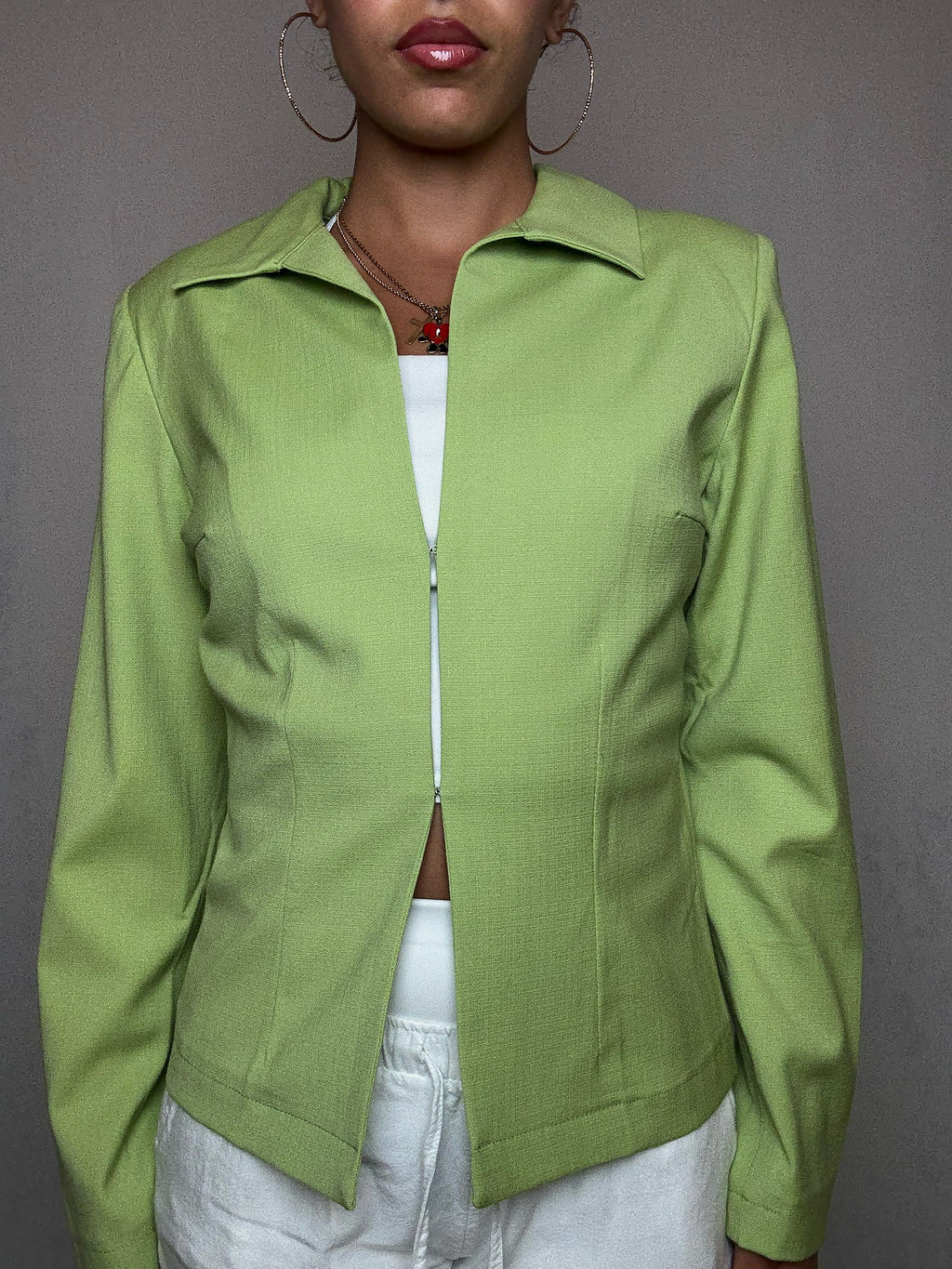 Blazer fitté vert M vintage