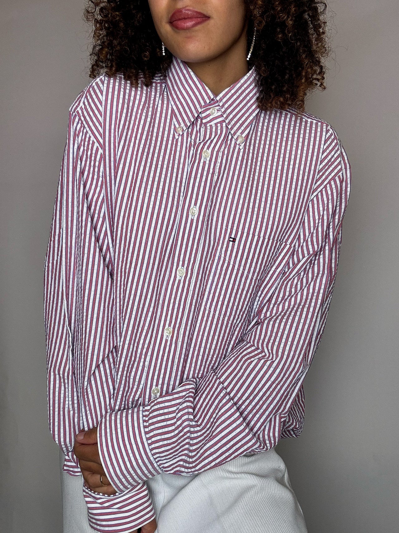 Chemise rayée TOMMY HILFIGER L vintage