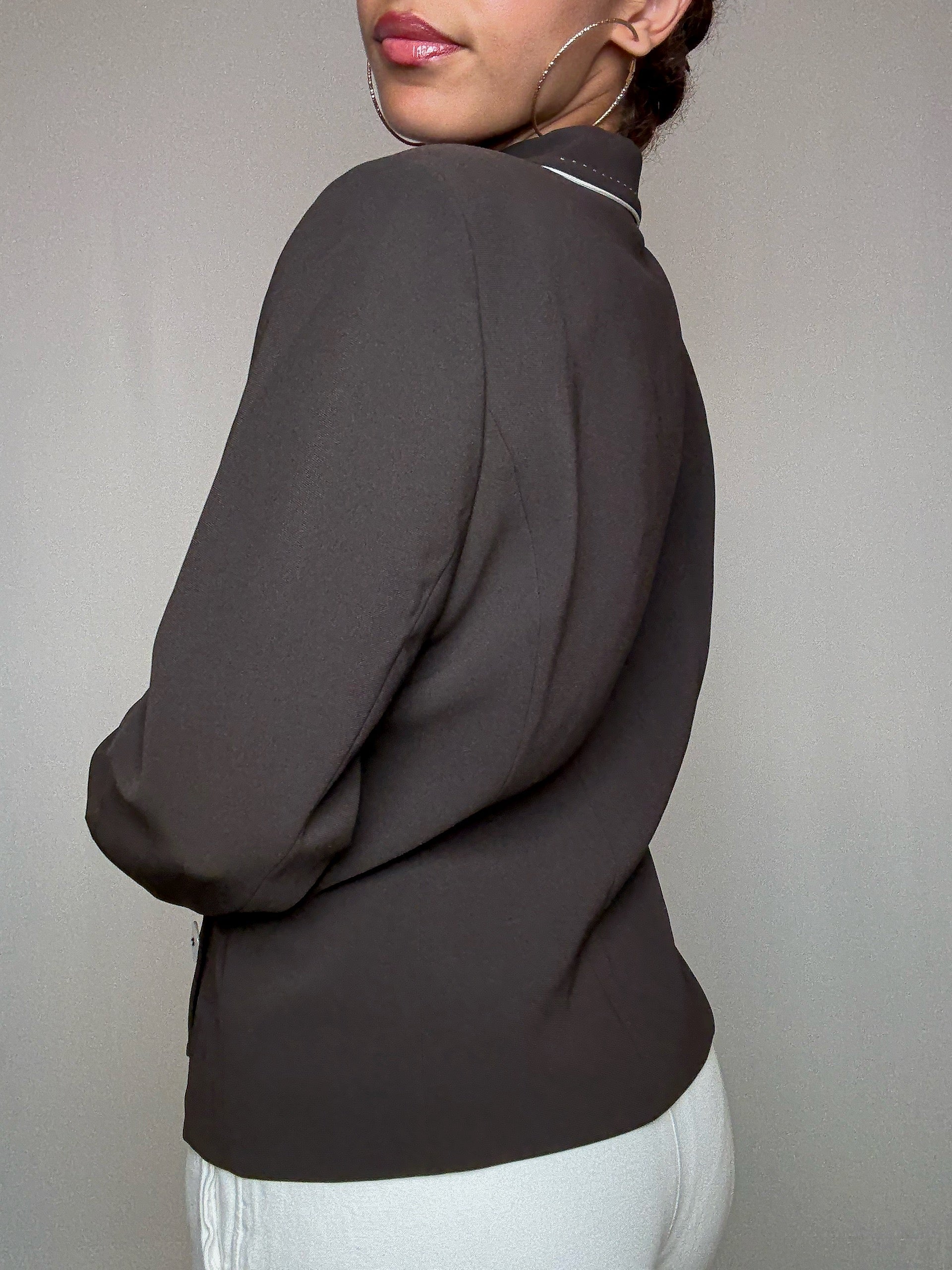 Blazer fitté brun S/M vintage