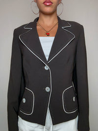 Blazer fitté brun S/M vintage