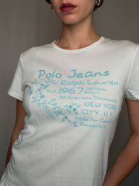 Tshirt blanc polo Ralph Lauren L vintage