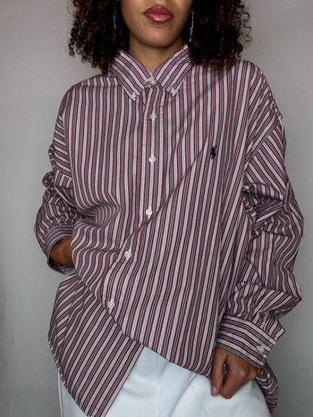 Chemise rayée RALPH LAUREN XXL vintage