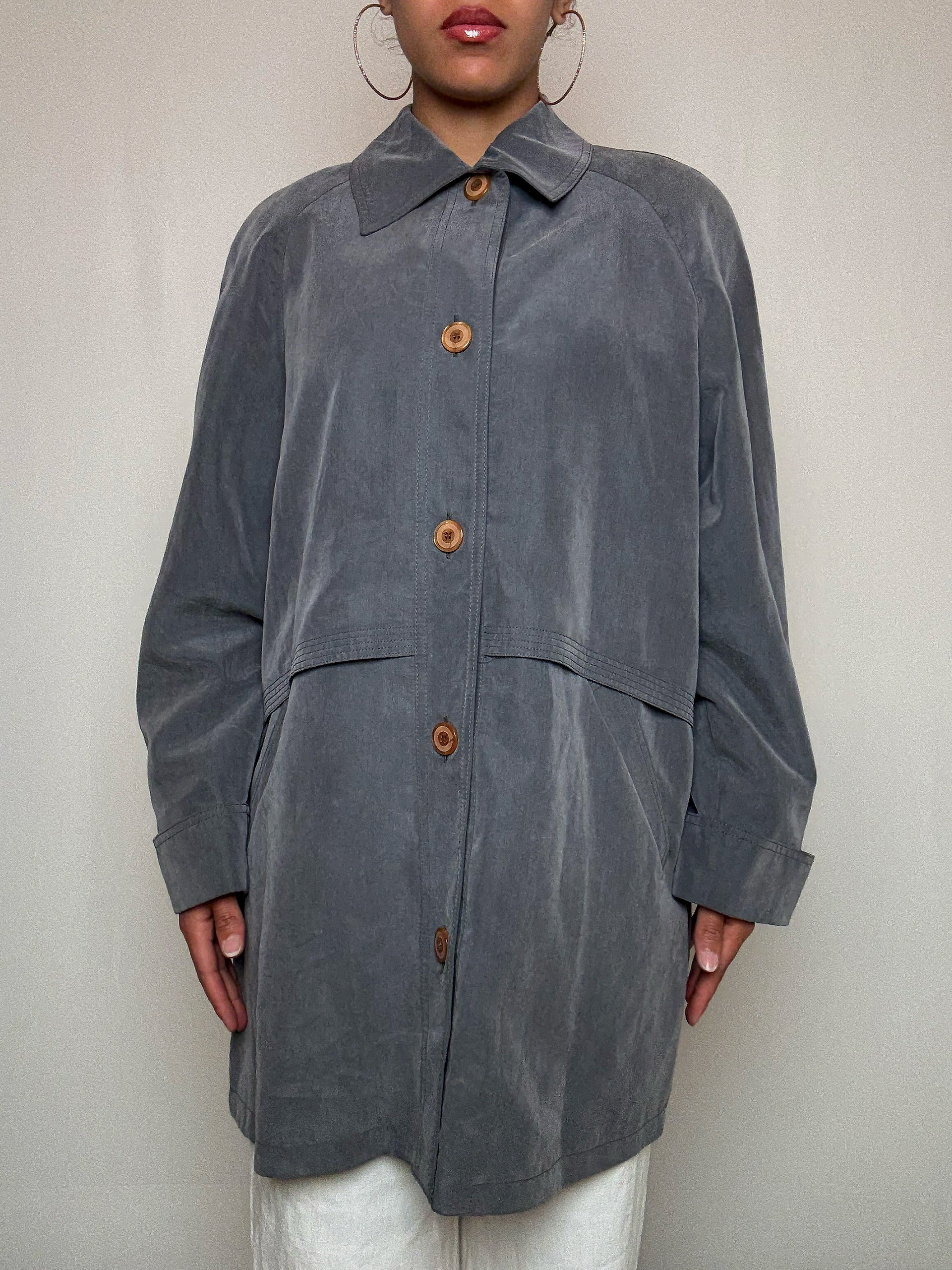 Trench gris L vintage