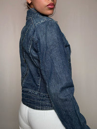 Veste en denim avec détails L vintage