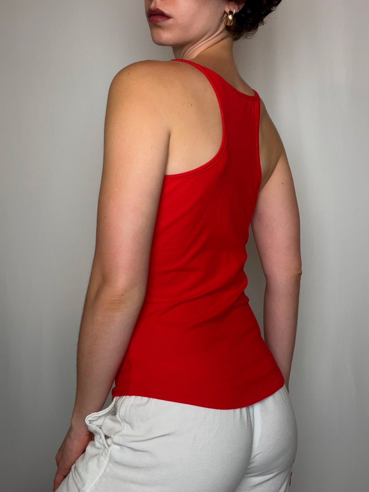 Top à bretelles rouge M/L vintage
