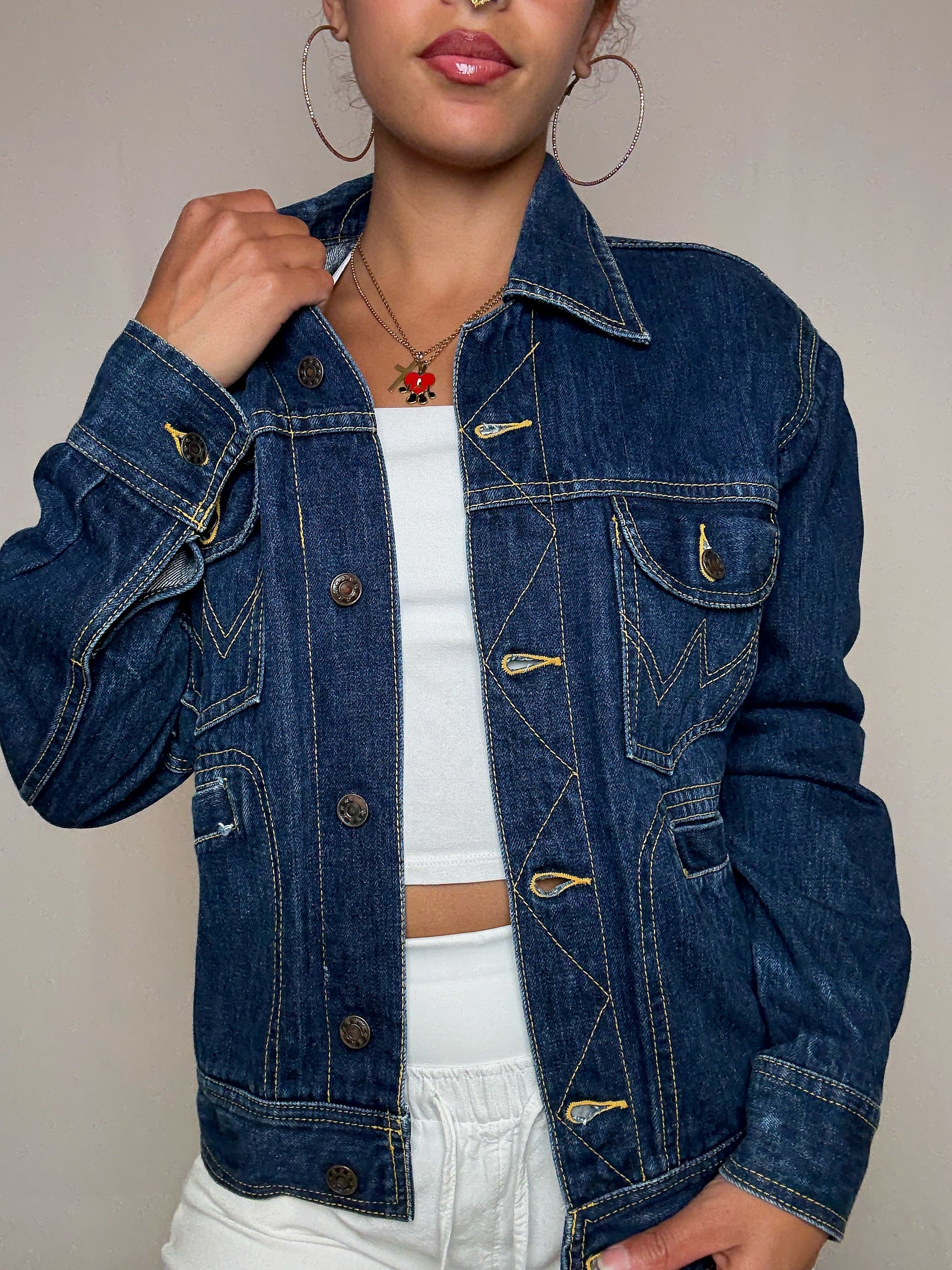 Veste en denim brut M vintage