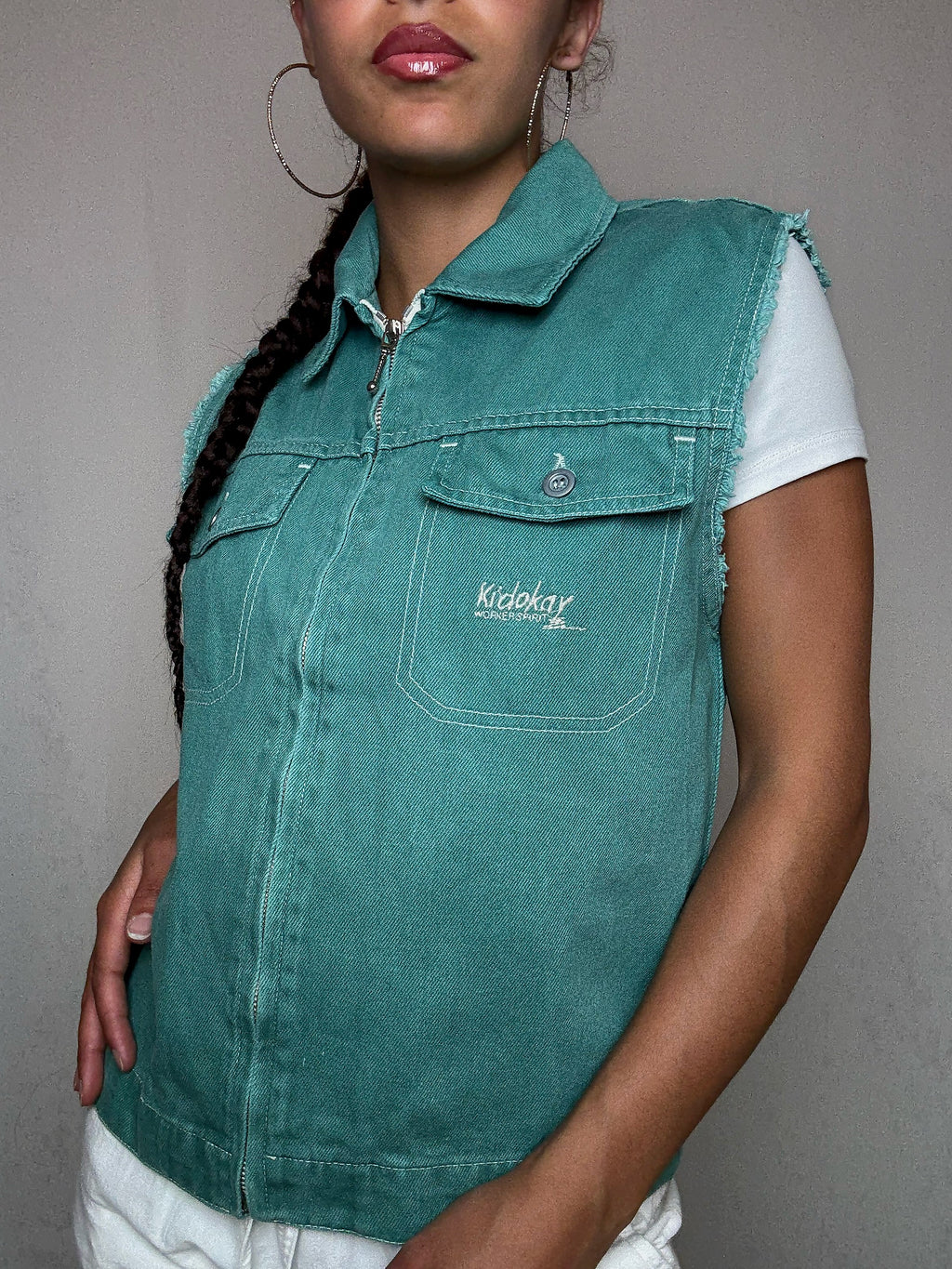 Gilet à zip S vintage