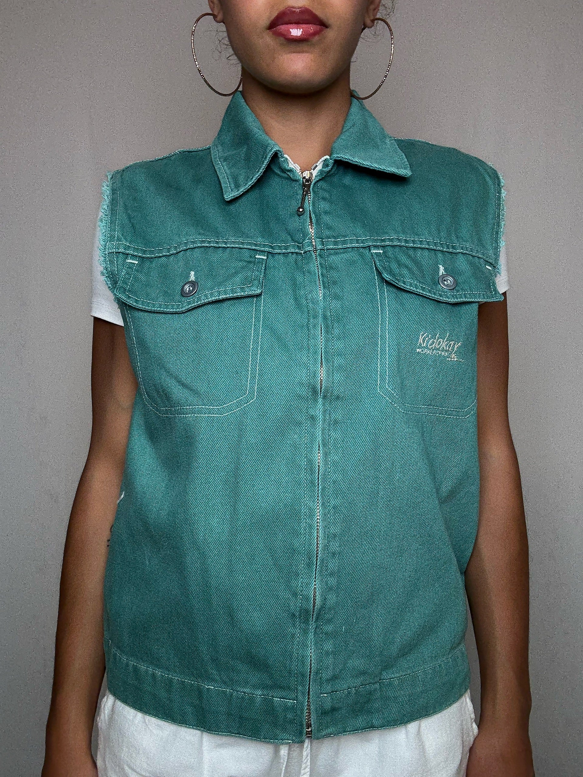 Gilet à zip S vintage