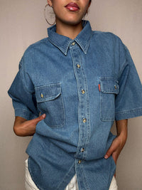 Chemise en jean XXL vintage