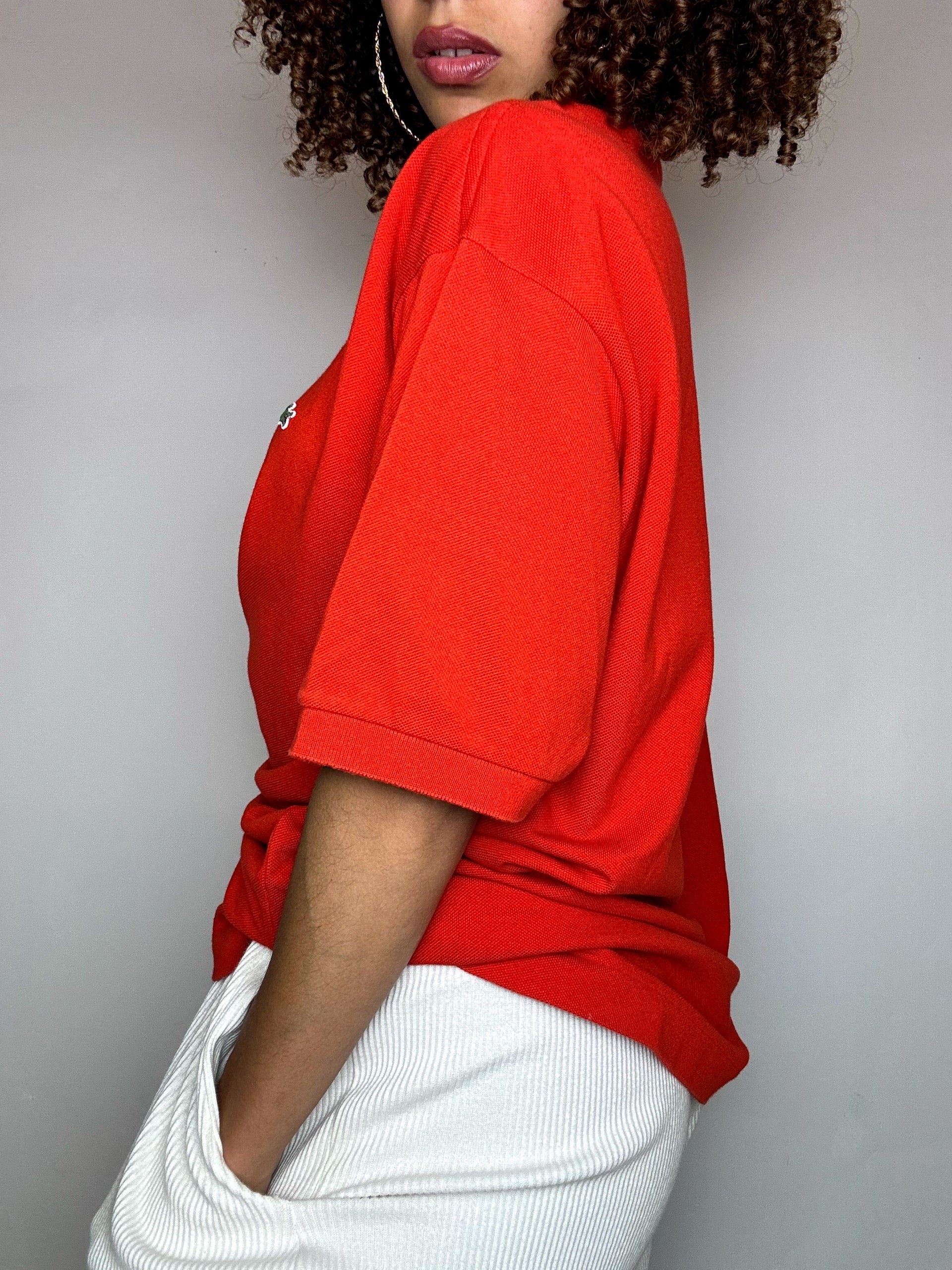 Polo manches courtes rouge lacoste  XL vintage
