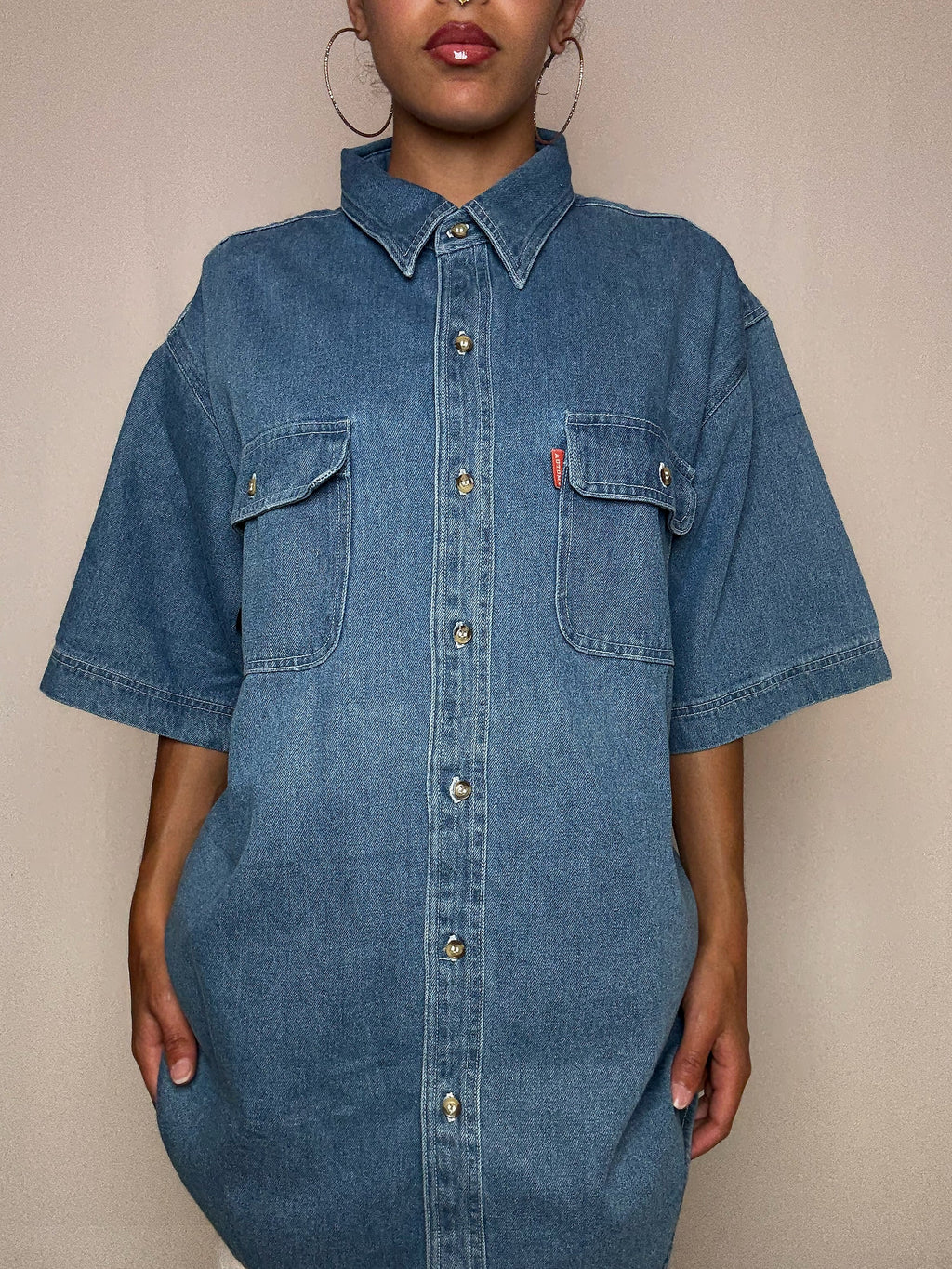 Chemise en jean XXL vintage
