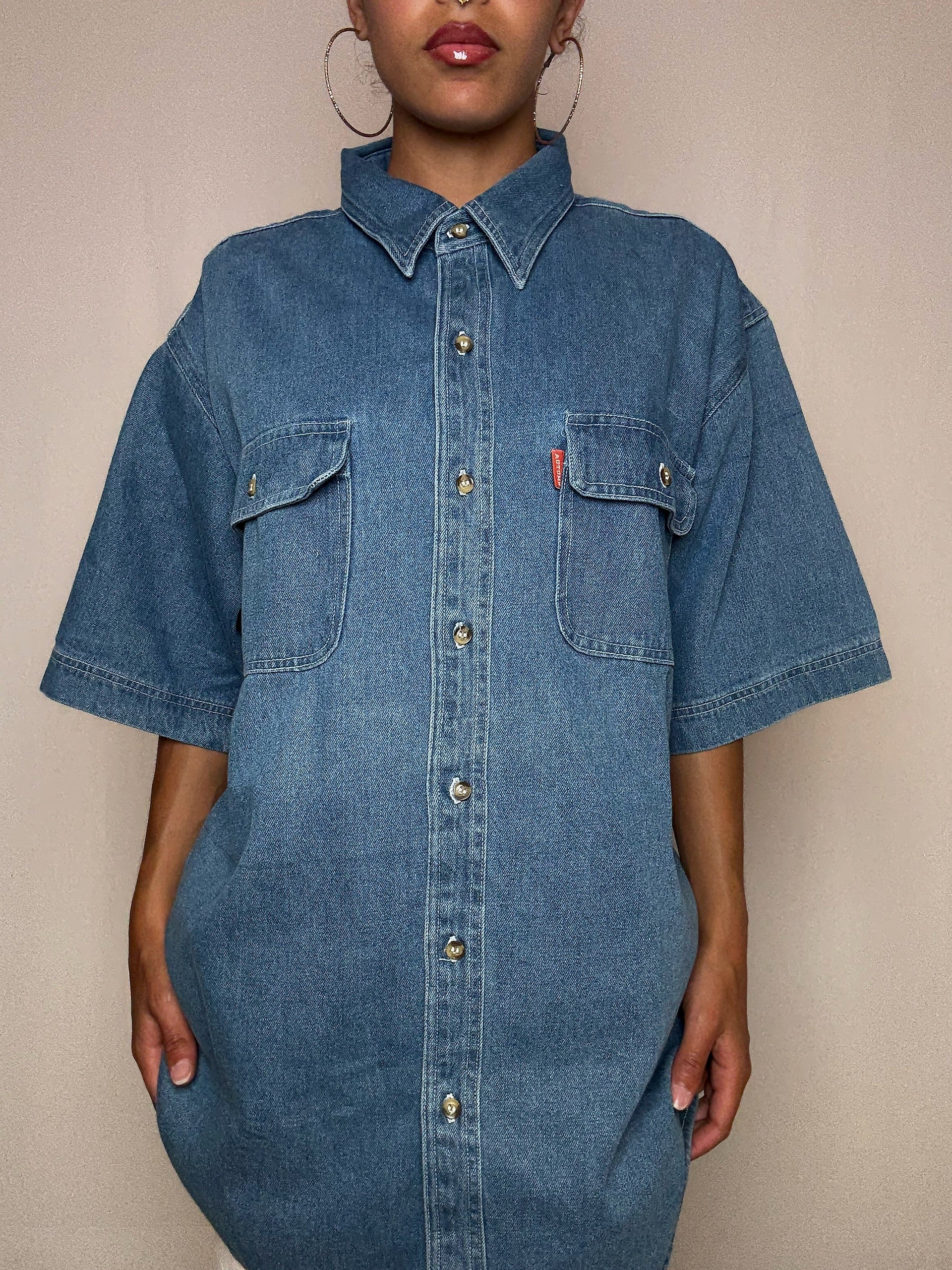Chemise en jean XXL vintage