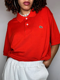 Polo manches courtes rouge lacoste  XL vintage
