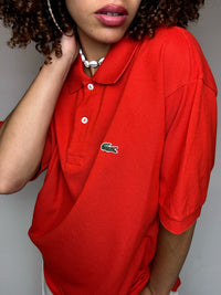 Polo manches courtes rouge lacoste  XL vintage