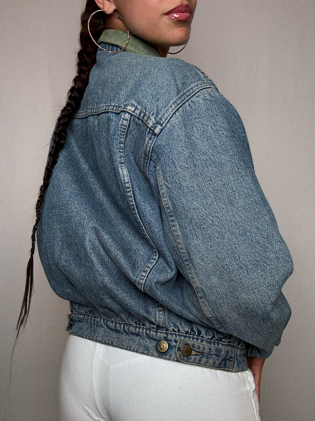 Veste en denim avec détails M vintage