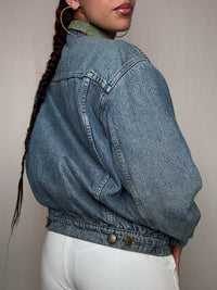 Veste en denim avec détails M vintage