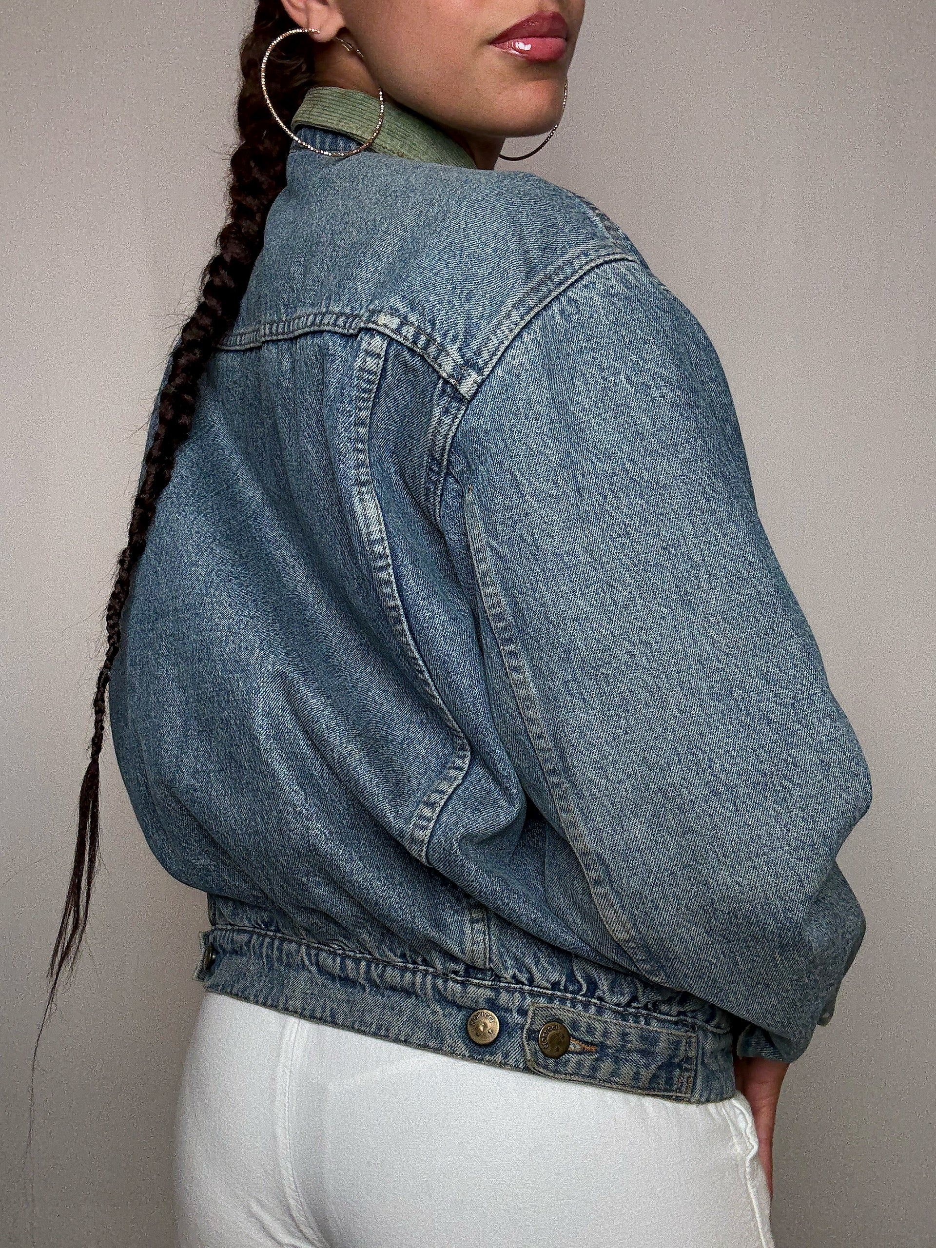 Veste en denim avec détails M vintage