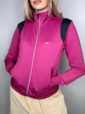 Veste de sport cintrée fushia NIKE S vintage