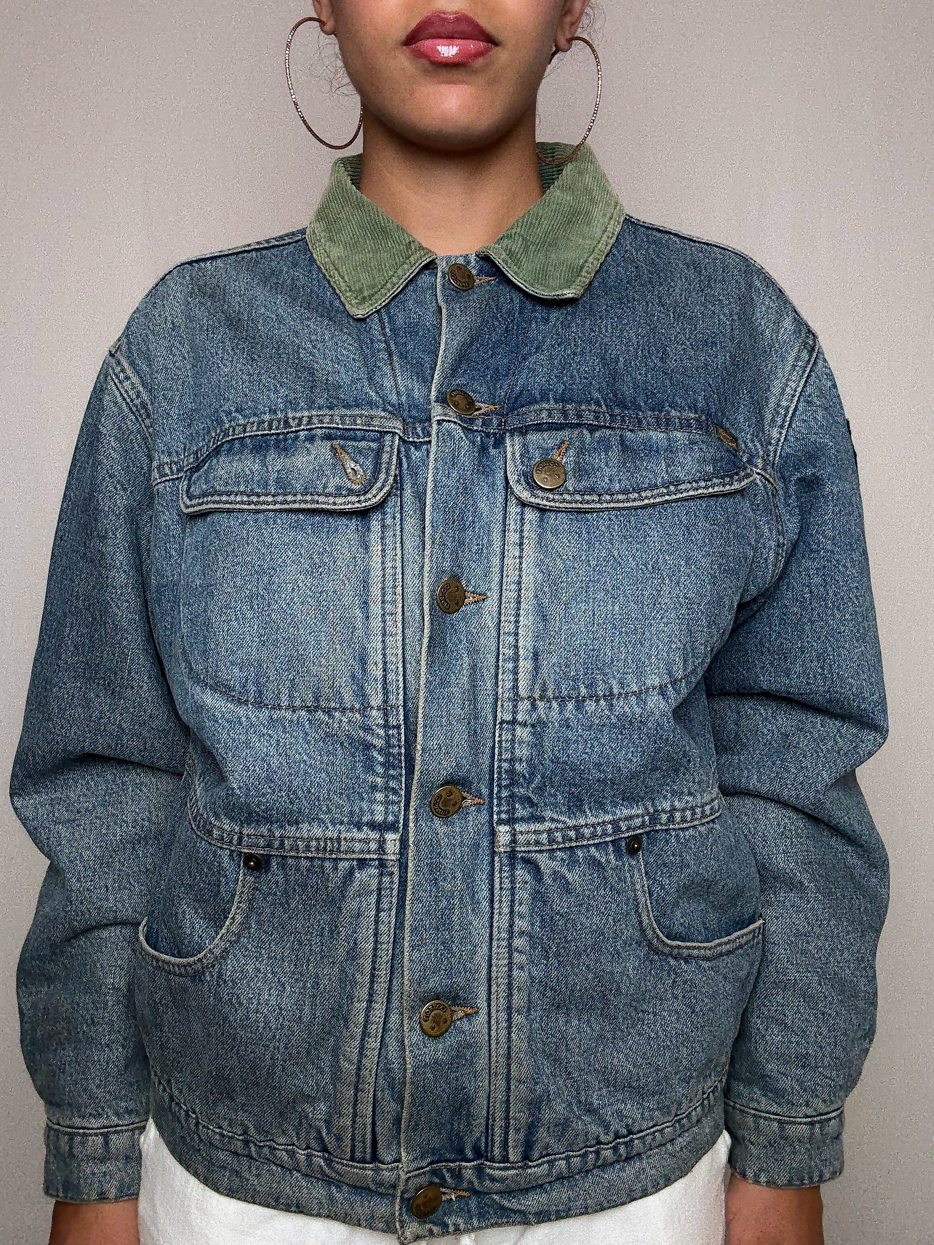 Veste en denim avec détails M vintage