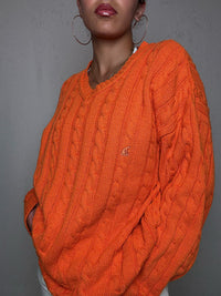 Pull d'été orange XL vintage