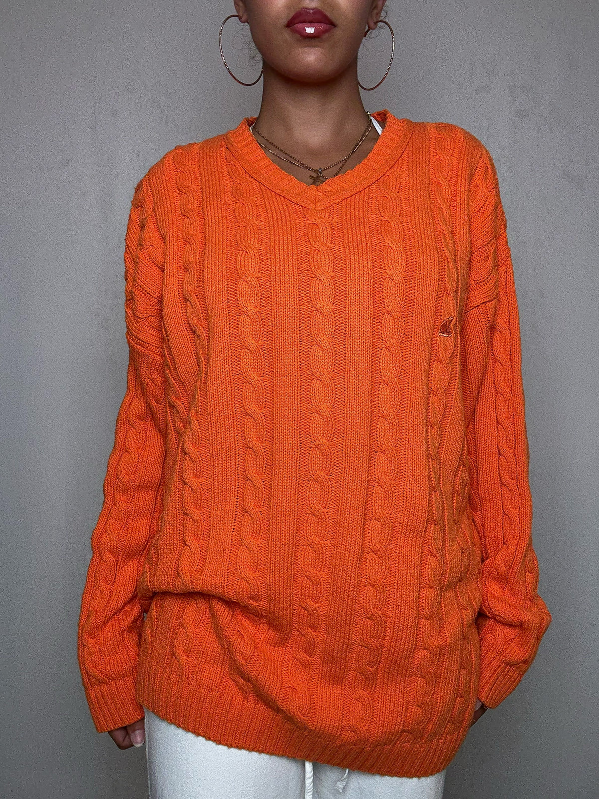 Pull d'été orange XL vintage